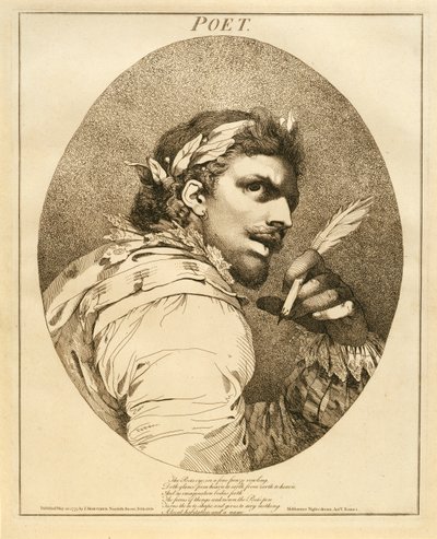 Dichter, aus Ein Sommernachtstraum, Akt V, Szene I, 1775 von John Hamilton Mortimer