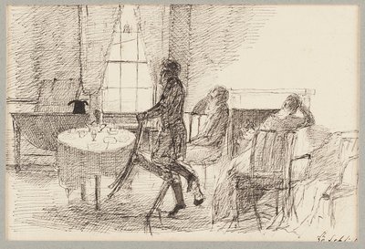 Innenraum mit Figuren von John Harden