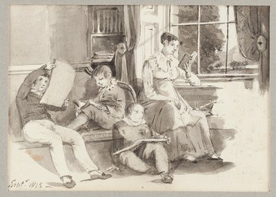 Jessy und drei Kinder, 1815 von John Harden