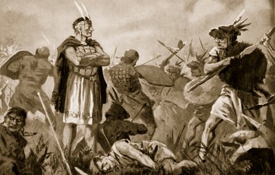 Huscar und Atahualpa kämpfen um das Inka-Reich von John Harris Valda