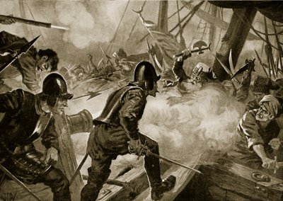 Die Schlacht von Lepanto, Illustration aus 