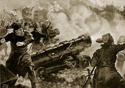 Die Belagerung von Konstantinopel durch die Türken, Illustration aus 