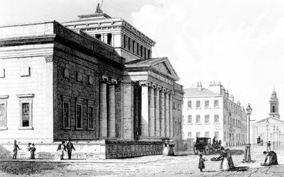 Die Royal Institution, Manchester, graviert von Richard Winkles, ca. 1836 von John Harwood