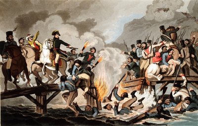 Napoleon I. und die französische Armee überqueren die Beresina im November 1812 von John Hassell