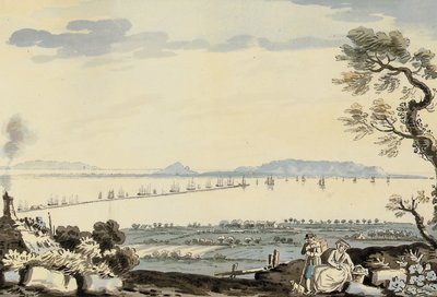 Blick auf die Dublin Bay und den Hafen, Hill of Howth von John Henry Campbell
