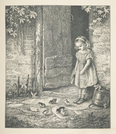 Tafel 20. Ein junges Mädchen und Küken, aus 