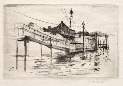 Fußgängerbrücke, Bridgeport, Connecticut von John Henry Twachtman