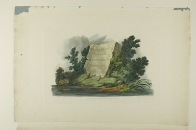 Titelseite, Vignette und Platte eins der ersten Ausgabe von Picturesque Views of American Scenery von John Hill
