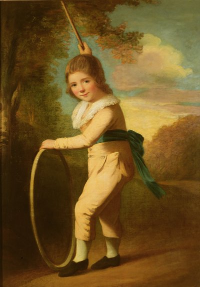 Porträt von Meister William Morgan mit Reifen und Stock von John Hoppner