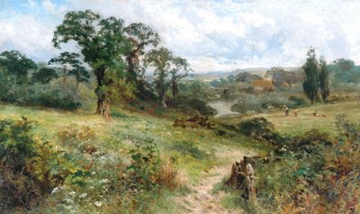 Shiplake am Thames von den Wargrave Hills von John Horace Hooper