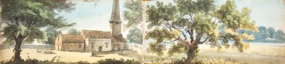 Alte Eltham-Kirche und eine Eiche, Kent von John Inigo Richards