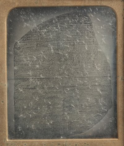 Kopie des Rosetta-Steins, 1846-52 von John Jabez Edwin Mayall