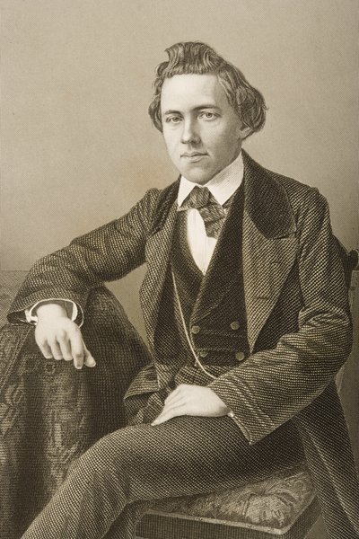 Paul Charles Morphy (1837-84) gestochen von D.J. Pound nach einem Foto, aus 