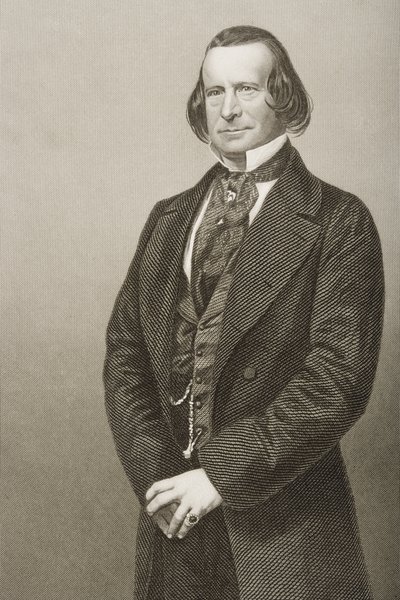 Samuel Phelps, graviert von D.J. Pound nach einem Foto, aus 