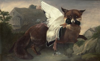 Fuchs und Gans, um 1835 von John James Audubon