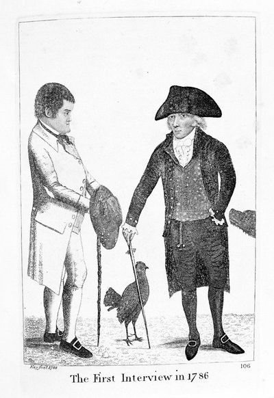 Das erste Treffen 1786 zwischen Diakon Brodie und George Smith, 1788 von John Kay
