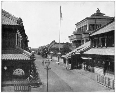 Straße in Tokio, Japan von John L. Stoddard