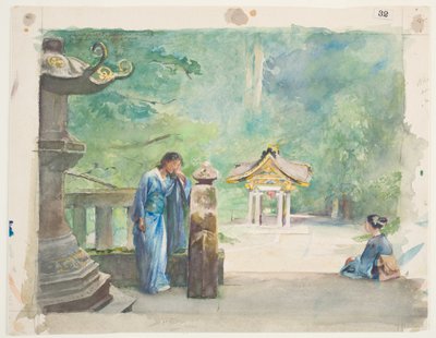 Heilige Schrift, Iyemitsu-Tempel von John La Farge or Lafarge