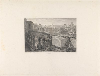 Rom, von den Farnese-Gärten von John Le Keux