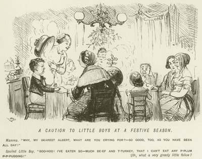 Eine Warnung an kleine Jungen in der Festzeit von John Leech