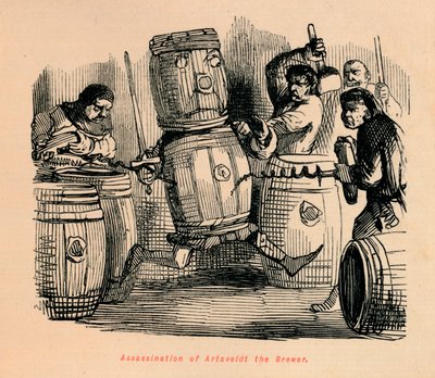 Ermordung von Artaveldt dem Brauer, ca. 1860 von John Leech