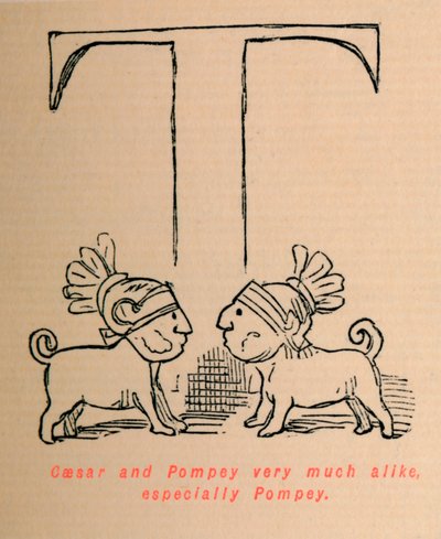 Cäsar und Pompeius sehr ähnlich, besonders Pompeius, 1852 von John Leech