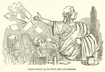 Cicero wirft seinen Fall wie ein Gentleman auf von John Leech