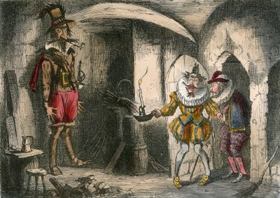 Entdeckung von Guido Fawkes durch Suffolk und Mounteagle von John Leech