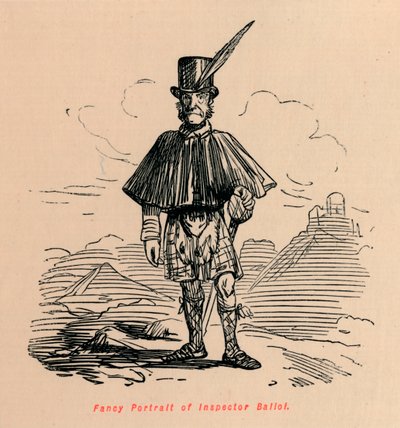 Fantasieporträt von Inspektor Balioi, um 1860 von John Leech