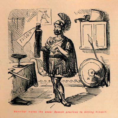 Hannibal hält die übliche Rede vor seinem Selbstmord von John Leech