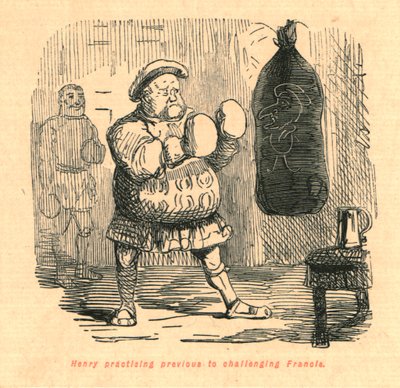Henry übt vor der Herausforderung von Francis, 1897 von John Leech