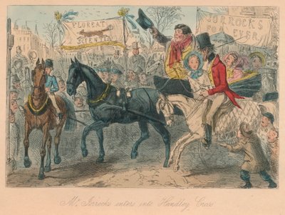 Mr. Jorrocks betritt Handley Cross von John Leech