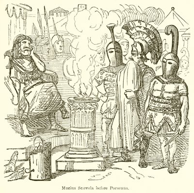 Mucius Scaevola vor Porsenna von John Leech