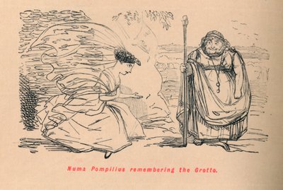Numa Pompilius erinnert sich an die Grotte, 1852 von John Leech