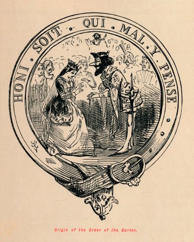 Ursprung des Hosenbandordens, ca. 1860, ca. 1860 von John Leech