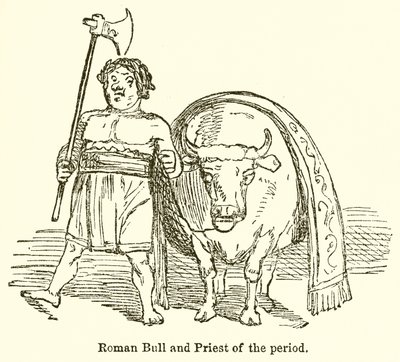 Römischer Stier und Priester der Zeit von John Leech