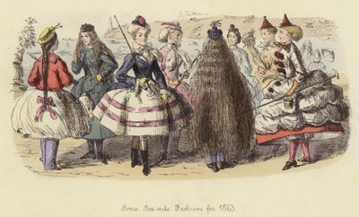 Einige Strandmoden für 1863 von John Leech