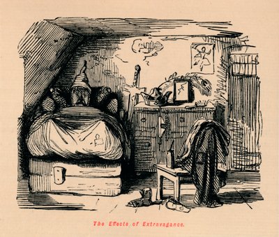 Die Auswirkungen der Verschwendung, ca. 1860 von John Leech