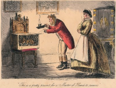 Das ist ein hübsches Geschenk für einen Meister der Jagdhunde, 1865 von John Leech and Hablot Knight Browne