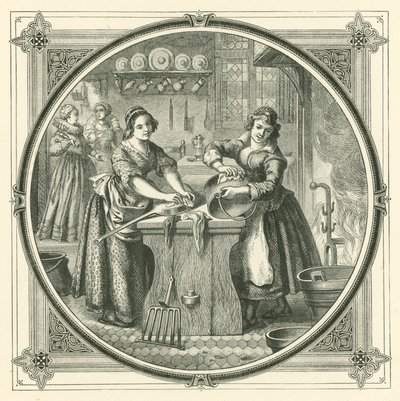 Wenn schlampige Diener ordentlich werden, polieren sie die Böden der Töpfe von John Leighton