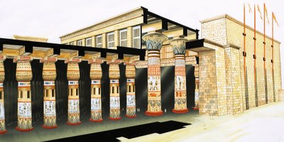 Eine Rekonstruktion eines Teils der Hypostylhalle von John Marshall