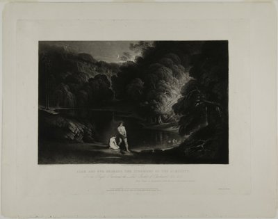 Adam und Eva hören das Urteil des Allmächtigen, aus Illustrationen der Bibel von John Martin