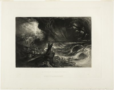 Zerstörung des Heeres des Pharaos, aus Illustrationen der Bibel von John Martin