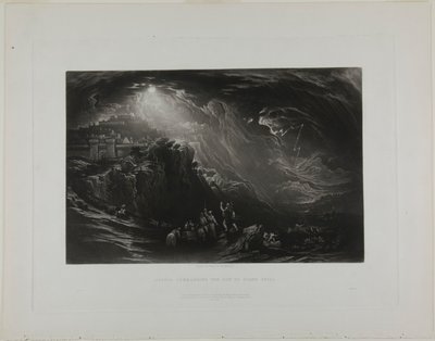 Josua befiehlt der Sonne stillzustehen, aus Illustrationen der Bibel von John Martin