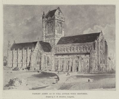 Paisley Abbey, wie es nach der Restaurierung aussehen wird von John McLure Hamilton