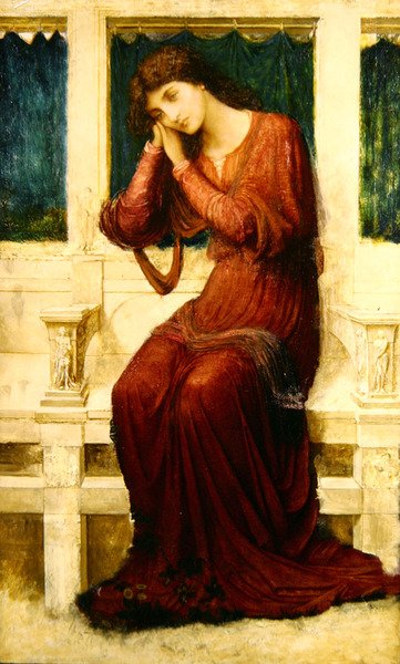 Wenn Trauer nach Sommer kommt, blühen Rosen vergebens von John Melhuish Strudwick