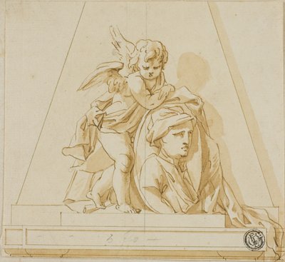 Vorläufiges Design für Denkmal für den Dichter John Gay von John Michael Rysbrack