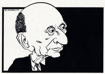Arnold Schönberg - Karikatur von John Minnion