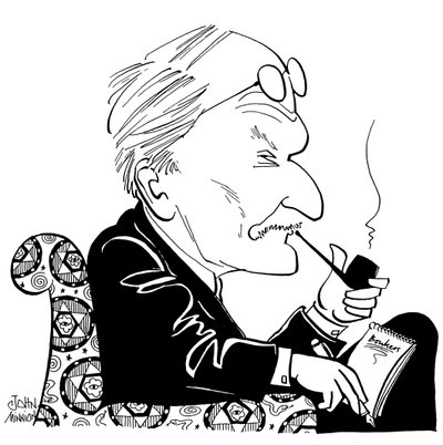 C G Jung, Karikatur von John Minnion von John Minnion