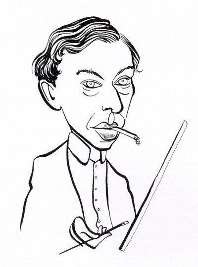 Ernst Ludwig Kirchner - Karikatur von John Minnion